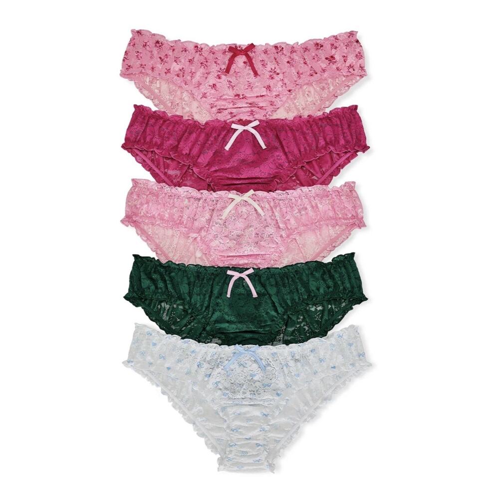 Victoria’s Secret PINK x LOVE SHACK FANCY * 5 Pack Cheeky Lace Panty * Size XS